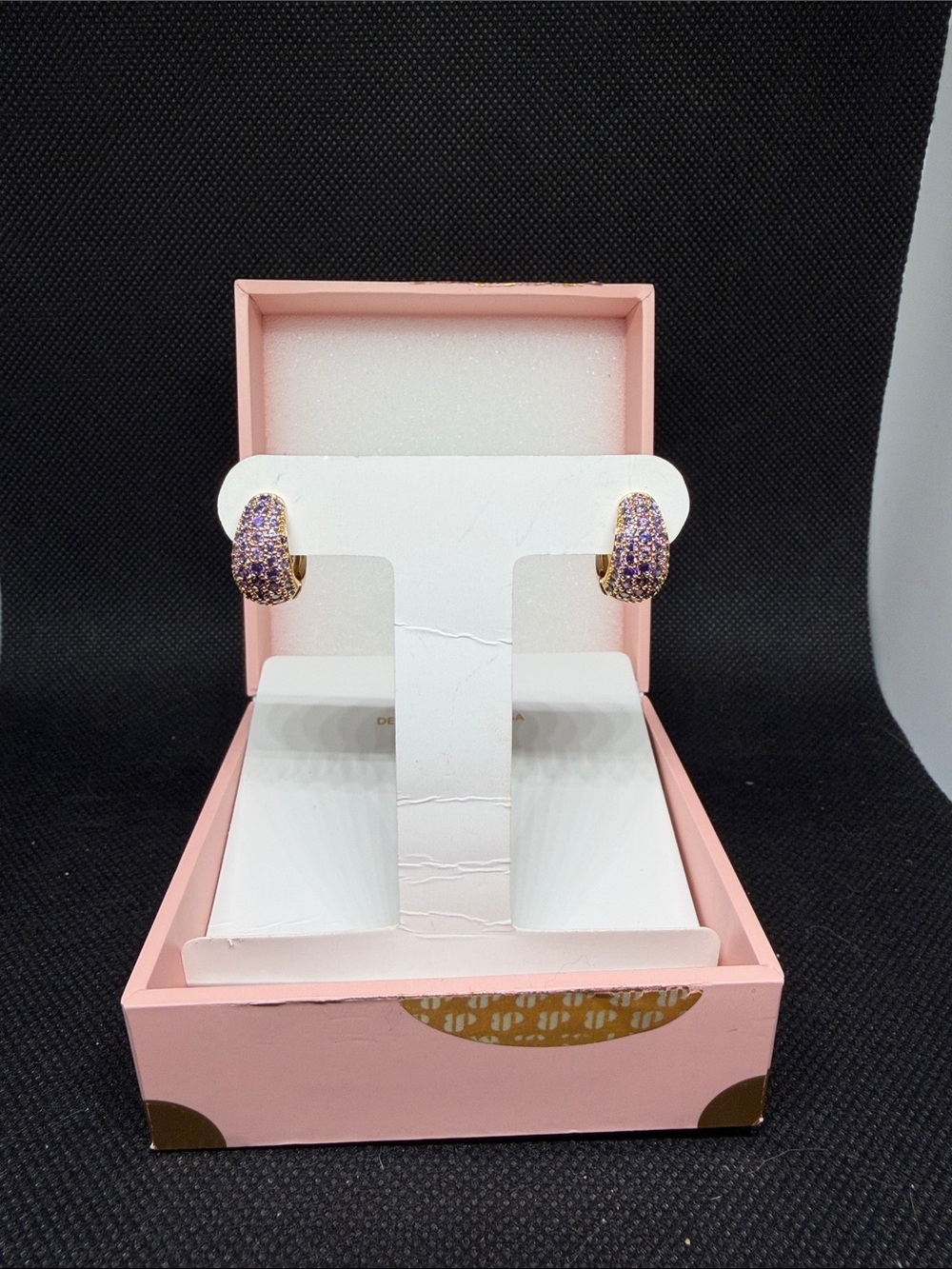 February 26: Purple Pave Huggie Earrings